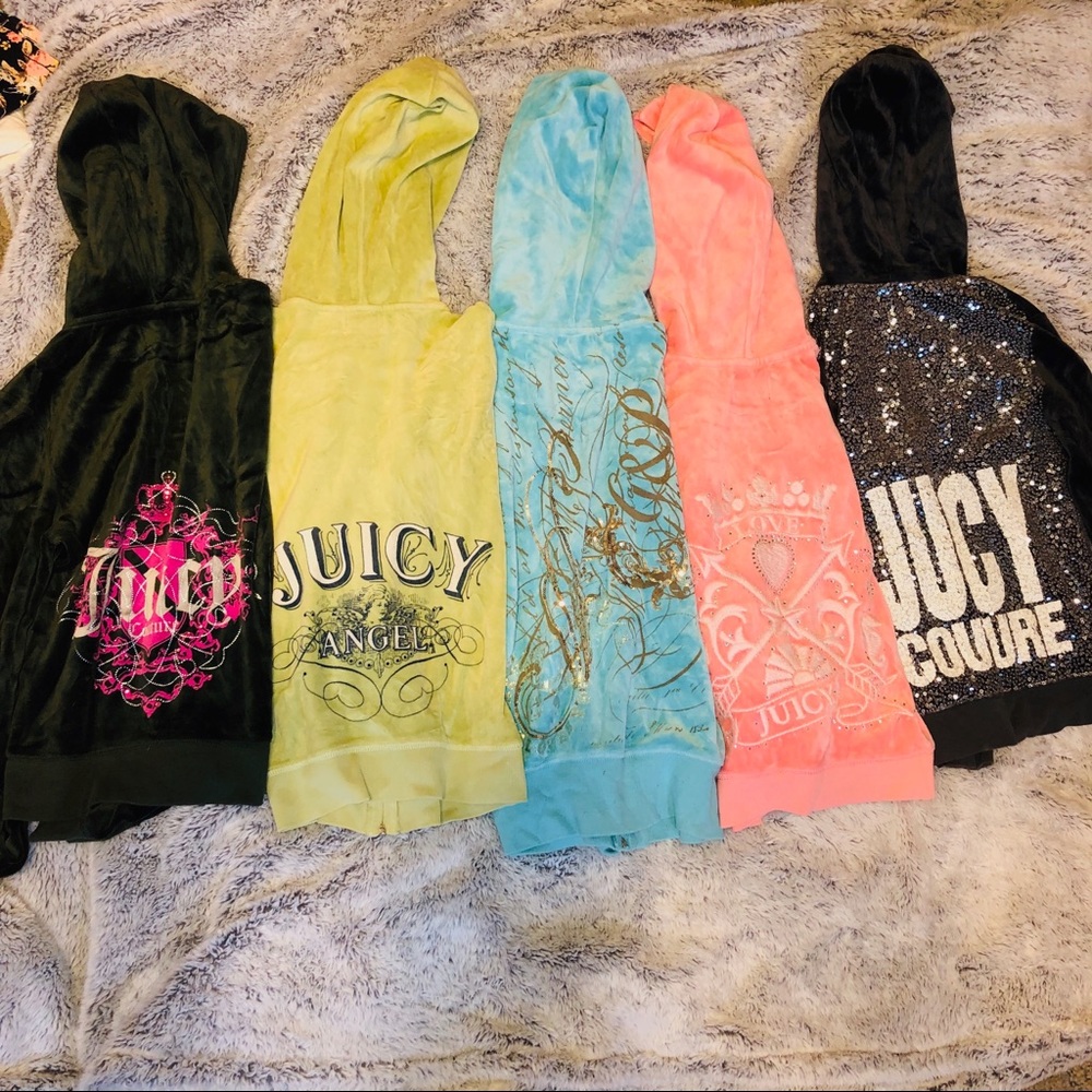 5 juicy couture velour sweatshirts
